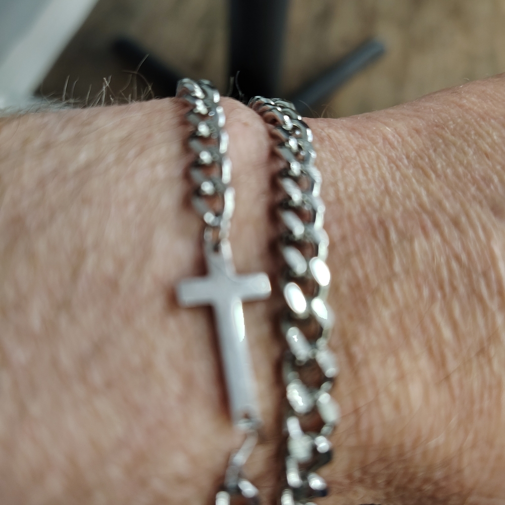 Silver Cross Bracelet